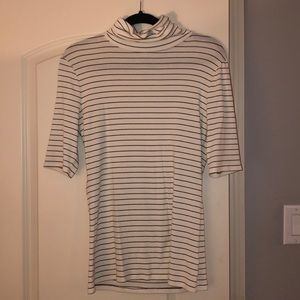 Black and White Turtleneck